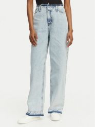 HUGO Jeansy Leni 50557022 Niebieski jasny Loose Fit. Niebieskie jeansy Hugo, bez wzorów. Za 549.99 zł.