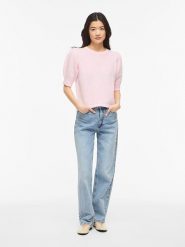 Vila Sweter "Vibbbi" w kolorze jasnoróżowym rozmiar: XL. Różowe swetry Vila, s, bez wzorów, z materiału, bez ramiączek. Za 92.64 zł.