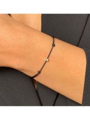 DIA DIAMONDS Srebrna bransoletka z diamentami rozmiar: onesize. Czarne bransoletki DIA DIAMONDS, z diamentem, srebrne. Za 65.95 zł.