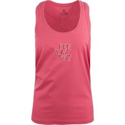 Glemo DPT Chloe bawełniany top damski, różowy neon, z nadrukiem. Czerwone topy WOMEN'S BEST, s, bez wzorów, z bawełny, bez kołnierzyka, bez ramiączek. Za 143.99 zł.