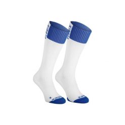Skarpety do gry w siatkówkę V500 damskie. Niebieskie skarpety ALLSIX, bez wzorów, z elastanu. Za 19.99 zł.