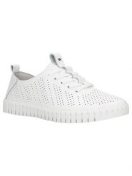 Wojas Skórzane sneakersy w kolorze białym rozmiar: 38. Białe trampki Wojas, bez wzorów, ze skóry, bez zapięcia. Za 233.33 zł.