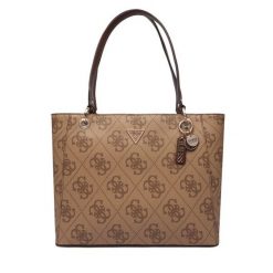 Torebka Guess. Brązowe shopper Guess, z aplikacjami, bez dodatków. Za 679.99 zł.