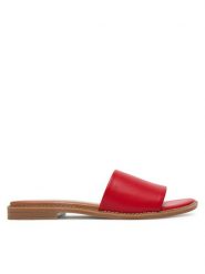 Lasocki Klapki EST-AFIONA-01 Czerwony. Czerwone klapki Lasocki, bez wzorów, ze skóry, bez obcasa. Za 99.99 zł.