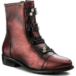 Botki EKSBUT - 67-4757-F95 Bordo/Czarny. Czerwone botki Eksbut, bez wzorów, z materiału, bez obcasa, bez zapięcia. W wyprzedaży za 269.00 zł.