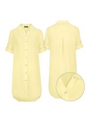 Eight2Nine Sukienka w kolorze żółtym rozmiar: L/XL. Żółte sukienki Eight2Nine, l, bez wzorów, bez kołnierzyka, bez ramiączek, maxi. Za 176.45 zł.