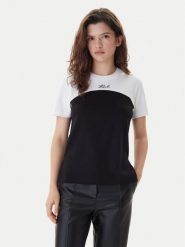 KARL LAGERFELD T-Shirt B1W17008 Czarny Regular Fit. Czarne t-shirty KARL LAGERFELD, m, bez wzorów, z bawełny, bez kołnierzyka, bez ramiączek. Za 429.99 zł.
