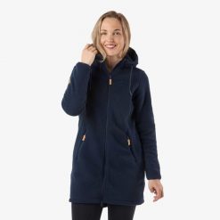 Bluza polarowa turystyka damska Swedemount Nordkap Pile Coat wodoodporna. Niebieskie bluzy SWEDEMOUNT, bez wzorów, z polaru, bez kaptura. Za 372.00 zł.