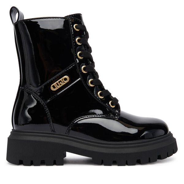 Trzewiki Liu Jo. Czarne botki Liu Jo, bez wzorów, bez obcasa, na płaskiej podeszwie, bez zapięcia. Za 249.99 zł.