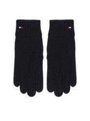 Tommy Hilfiger Rękawiczki Damskie Essential AW0AW16435 Czarny. Czarne rękawiczki TOMMY HILFIGER, bez wzorów, z bawełny. Za 199.99 zł.