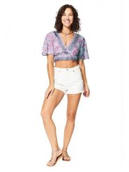 Ipanima Koszulka w kolorze błękitno-różowym rozmiar: 34-40. Czerwone bluzki Ipanima, bez wzorów, klasyczne, bez kołnierzyka, bez ramiączek. Za 56.99 zł.