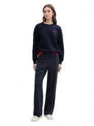 TOM TAILOR Denim Bluza w kolorze granatowym rozmiar: M. Niebieskie bluzy TOM TAILOR DENIM, m, bez wzorów, z bawełny, bez kaptura. Za 79.21 zł.
