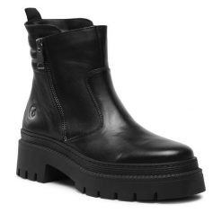 Botki Caprice. Niebieskie botki Caprice, bez wzorów, bez obcasa, na płaskiej podeszwie, bez zapięcia. Za 499.99 zł.