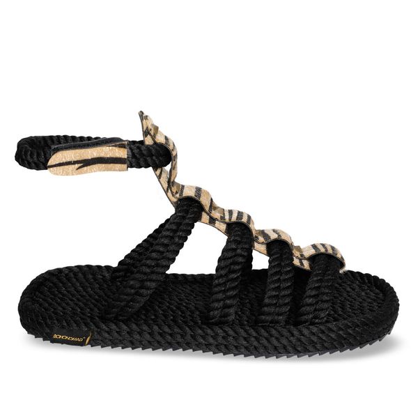 Sandały damskie Serengeti. Czarne sandały Aulp, bez wzorów, z kauczuku, casualowe, bez obcasa, bez zapięcia. Za 299.99 zł.