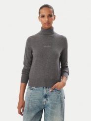 Guess Jeans Golf W6BR03 Z1246 Szary Regular Fit. Szare golfy Guess Jeans, xs, z aplikacjami, z jeansu, bez ramiączek. Za 349.99 zł.