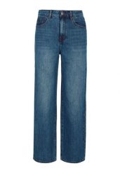 Niebieskie jeansy Bootcut Straight D-YANNA. Niebieskie jeansy Volcano, na co dzień, uniwersalny, bez wzorów, z bawełny. Za 169.99 zł.