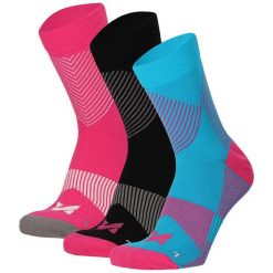 Sportowe skarpetki kompresyjne ćwiartkowe unisex 3 szt. Czerwone skarpety XTREME, bez wzorów, z poliamidu. Za 151.79 zł.