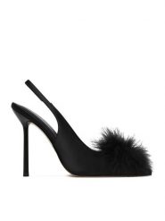 Eva Minge Szpilki EO-LAYLA-LT1677-35 Czarny. Czarne szpilki Eva Minge, bez wzorów, z materiału, bez obcasa, na szpilce, bez zapięcia. Za 479.99 zł.