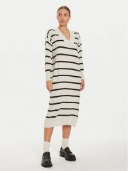 ONLY Sukienka dzianinowa New Tessa 15236372 Beżowy Relaxed Fit. Brązowe sukienki Only, m, bez wzorów, z dzianiny, bez kołnierzyka, bez ramiączek. Za 89.99 zł.