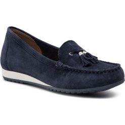 Mokasyny CAPRICE - 9-24210-22 Ocean Suede 857. Niebieskie mokasyny Caprice, z aplikacjami, ze skóry, bez obcasa. W wyprzedaży za 179.00 zł.