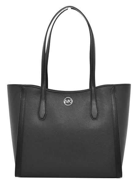 Michael Kors Skórzana torebka w kolorze czarnym - 40 x 28 x 11 cm rozmiar: onesize. Czarne torby na ramię Michael Kors, bez wzorów, z materiału, na ramię, bez dodatków. Za 701.16 zł.