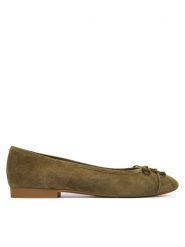 MICHAEL Michael Kors Baleriny Piper 40T6PIFP1S Khaki. Brązowe baleriny MICHAEL Michael Kors, bez wzorów, ze skóry, bez obcasa. Za 609.99 zł.