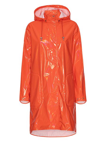 Ilse Jacobsen Płaszcz przeciwdeszczowy w kolorze pomarańczowym rozmiar: 42. Pomarańczowe kurtki sportowe Ilse Jacobsen, s, bez wzorów, bez kaptura. Za 267.95 zł.