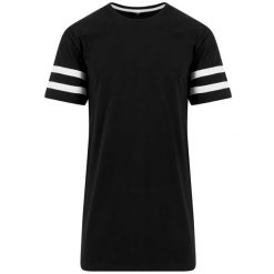 Koszulka Unisex Dla Dorosłych W Paski. Białe bluzki BUILD YOUR BRAND, xl, bez wzorów, sportowe, bez kołnierzyka, bez ramiączek. Za 80.99 zł.
