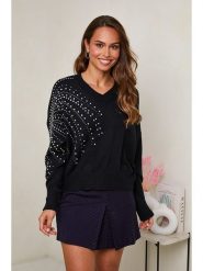 Soft Cashmere Sweter w kolorze czarnym rozmiar: 38/40. Czarne swetry Soft Cashmere, bez wzorów, bez ramiączek. Za 184.85 zł.