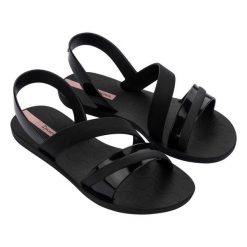 Buty sandały damskie Ipanema Vibrant. Czarne sandały Ipanema, bez wzorów, bez obcasa, bez zapięcia. Za 139.00 zł.