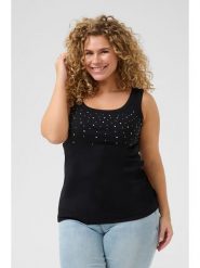 KAFFE curve Top w kolorze czarnym rozmiar: S. Czarne topy KAFFE curve, s, bez wzorów, bez kołnierzyka, bez ramiączek. Za 78.99 zł.