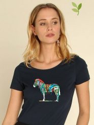 WOOOP Koszulka "Fresh Paint" w kolorze granatowym rozmiar: L. Niebieskie bluzki Wooop, l, bez wzorów, z bawełny, bez kołnierzyka, bez ramiączek. Za 56.99 zł.