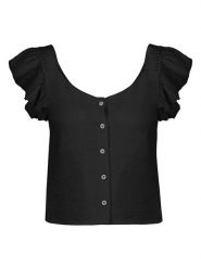 Sublevel Bluzka w kolorze czarnym rozmiar: M/L. Czarne bluzki Sublevel, l, bez wzorów, z koronki, bez kołnierzyka, bez ramiączek. Za 88.02 zł.