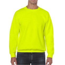 Bluza Rozpinana Z Grubej Mieszanki Dla Dorosłych Unisex. Zielone bluzy sportowe GILDAN, m, bez wzorów, z bawełny, z kapturem. Za 83.99 zł.