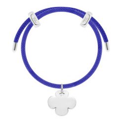 Bransoletka Liana, posrebrzana w kolorze ciemnoniebieskim z okrągłą koniczyną. Niebieskie bransoletki Lilou, posrebrzane. Za 288.00 zł.