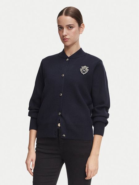 Morgan Kardigan 252-MTEDDY Granatowy Regular Fit. Niebieskie kardigany Morgan, xs, bez wzorów, z syntetyku. Za 319.99 zł.