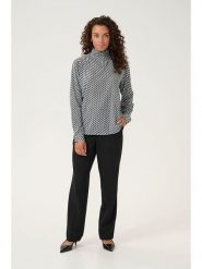 Kaffe Bluzka "Amber" w kolorze czarno-białym rozmiar: 38. Białe bluzki Kaffe, s, bez wzorów, z wiskozy, klasyczne, bez kołnierzyka, bez ramiączek. Za 70.41 zł.