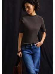 Cecil Koszulka w kolorze ciemnobrązowym rozmiar: 34. Brązowe bluzki Cecil, bez wzorów, z bawełny, bez kołnierzyka, bez ramiączek. Za 74.81 zł.