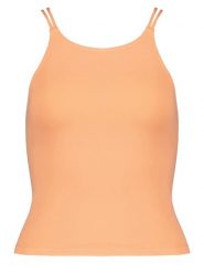Gymshark Top sportowy "Studio" w kolorze pomarańczowym rozmiar: XXL. Pomarańczowe koszulki sportowe Gymshark, bez wzorów, z materiału, bez ramiączek, outdoorowe. Za 52.92 zł.