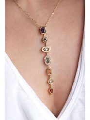 Lodie Silver Naszyjnik z elementami ozdobnymi rozmiar: onesize. Szare naszyjniki Lodie Silver, z cyrkonią, ze stali. Za 78.99 zł.