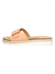 Ara Shoes Skórzane klapki w kolorze pomarańczowym rozmiar: 41. Pomarańczowe klapki Ara Shoes, bez wzorów, z otwartym noskiem, bez obcasa. Za 118.84 zł.