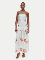 Bardot Sukienka letnia Solana 59875DB3 Niebieski jasny Regular Fit. Niebieskie sukienki Bardot, na lato, bez wzorów, z syntetyku, bez kołnierzyka, bez ramiączek. Za 639.99 zł.