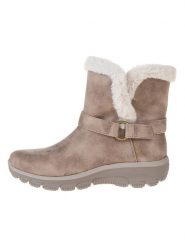 Skechers Botki "Easy Going" w kolorze szarobrązowym rozmiar: 36,5. Brązowe botki Skechers, bez wzorów, z materiału, bez obcasa, bez zapięcia. Za 189.29 zł.