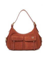 PINKO Torba Cargo Bag Classic PE PLTT 102794 A29N Brązowy. Brązowe torebki klasyczne Pinko, bez wzorów, ze skóry, bez dodatków. Za 1,209.00 zł.