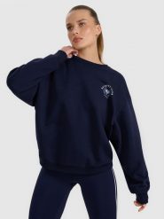 4F Bluza dresowa nierozpinana bez kaptura damska - granatowa XS. Niebieskie bluzy 4f, xs, bez wzorów, z dresówki, bez kaptura. Za 159.99 zł.