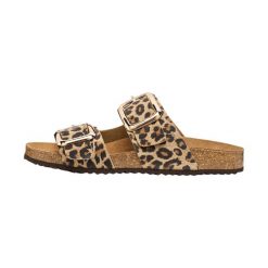 Sandały GEOX D BRIONIA R Nadruk zwierzęcy. Brązowe sandały Geox, bez wzorów, ze skóry, sportowe, bez obcasa, bez zapięcia. Za 353.99 zł.