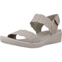 Sandały SKECHERS ARYA Beżowy. Brązowe sandały Skechers, bez wzorów, z tkaniny, bez obcasa, bez zapięcia. Za 206.99 zł.