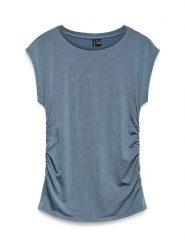 Vero Moda Koszulka w kolorze niebieskim rozmiar: XL. Niebieskie bluzki Vero Moda, xl, bez wzorów, bez kołnierzyka, bez ramiączek. Za 60.45 zł.