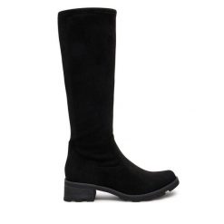 Kozaki Caprice. Czarne kozaki Caprice, bez obcasa, na płaskiej podeszwie, bez zapięcia. Za 429.99 zł.