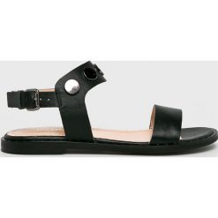 Badura - Sandały. Czarne sandały Badura, bez wzorów, z materiału, bez obcasa, na szpilce, bez zapięcia. W wyprzedaży za 219.90 zł.